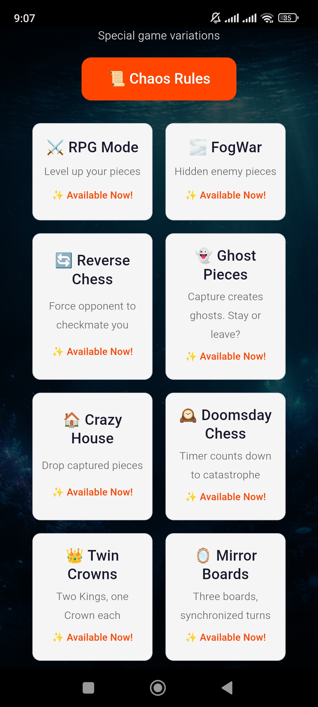 Chaos modes