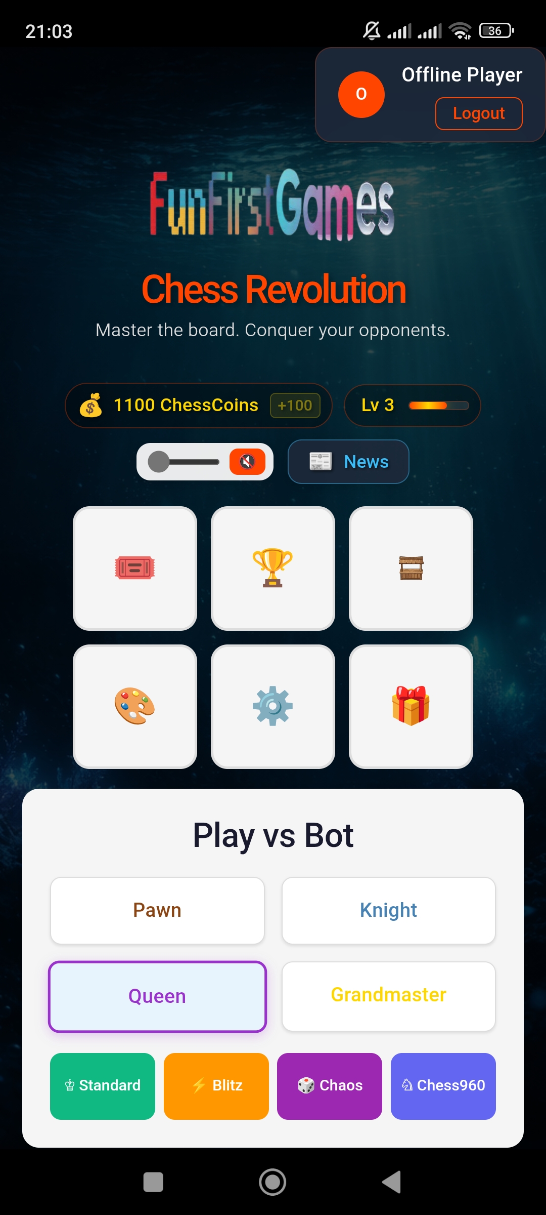 Main menu