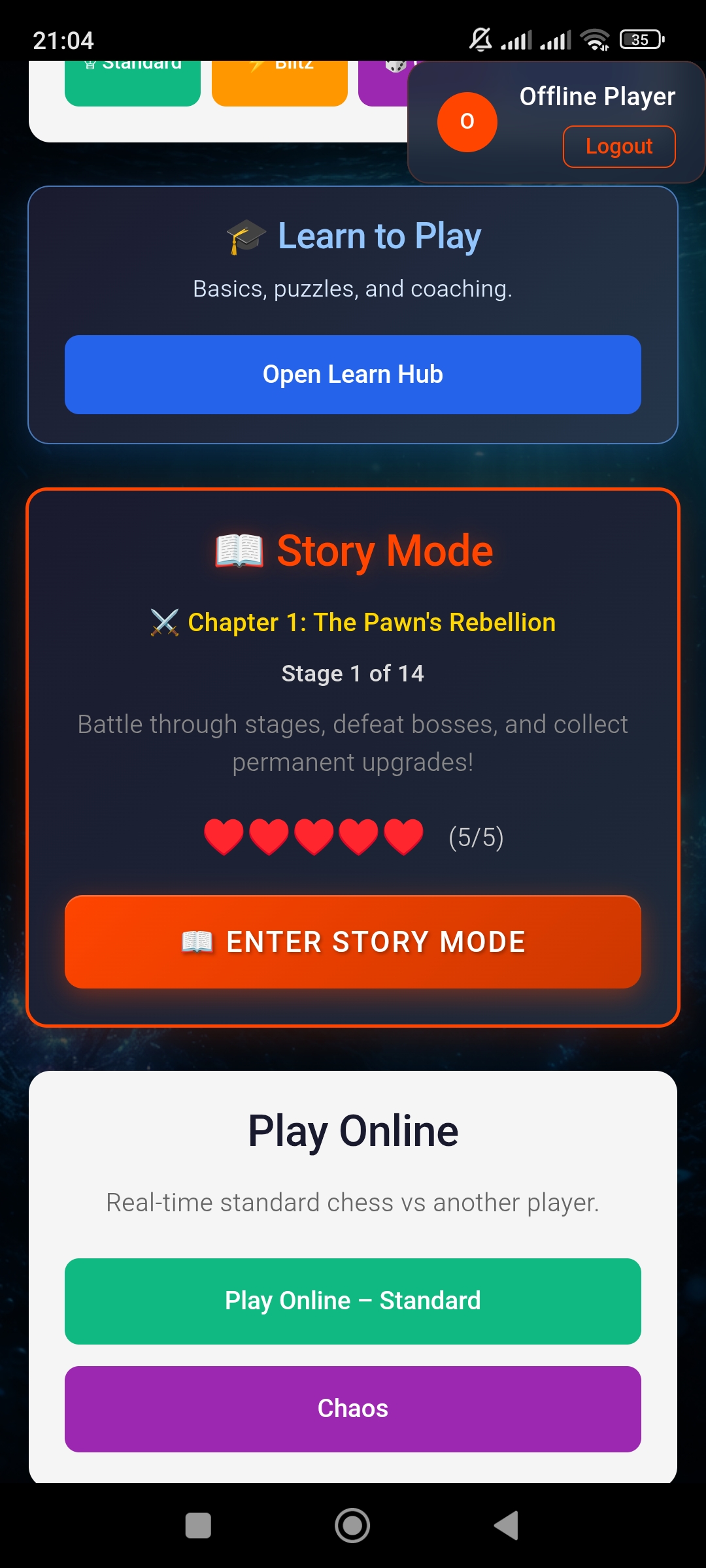 Story and online